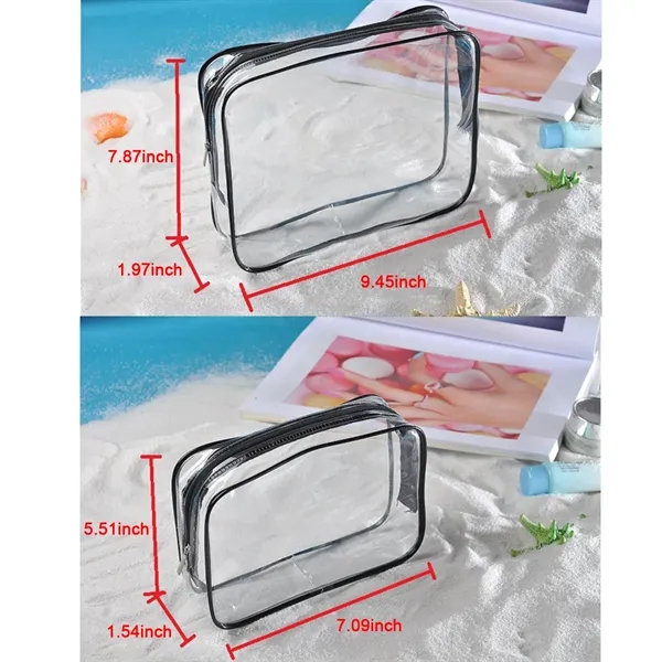 Three-Piece PVC Transparent Toiletry Bag - Three-Piece PVC Transparent Toiletry Bag - Image 2 of 4
