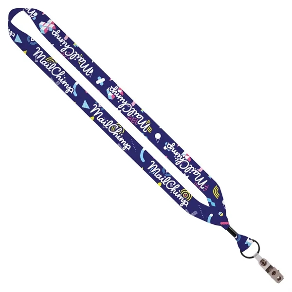 Dye-Sublimated Lanyard with Metal Crimp, Split-Ring & Bulldo - Dye-Sublimated Lanyard with Metal Crimp, Split-Ring & Bulldo - Image 0 of 0
