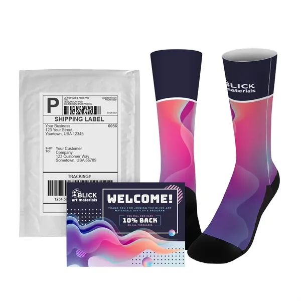 19" Dye-Sublimated Socks Mailer Kit