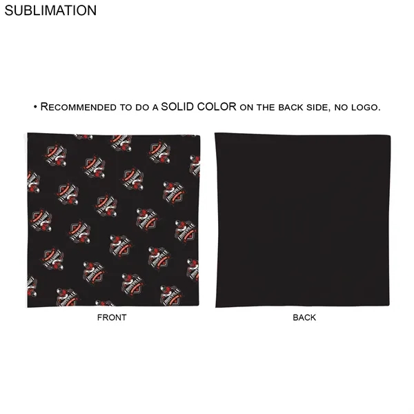 Colored Sublimated Bandana, 22x22