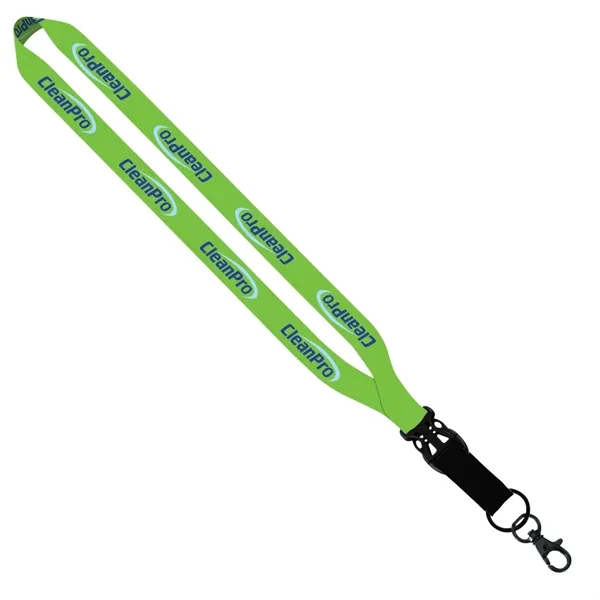 3/4" Dye-Sublimated Lanyard w/ Slide Buckle Release, Split-R