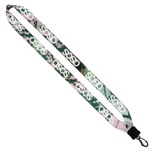 3/4" Dye-Sublimated Lanyard with Plastic Clamshell and Plast