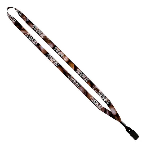 1/2" DyeSublimated Lanyard with Metal Crimp and Bulldog Clip