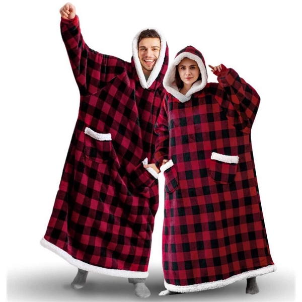 Oversized  Wearable Blanket Hoodie for Women Men - Oversized  Wearable Blanket Hoodie for Women Men - Image 0 of 7