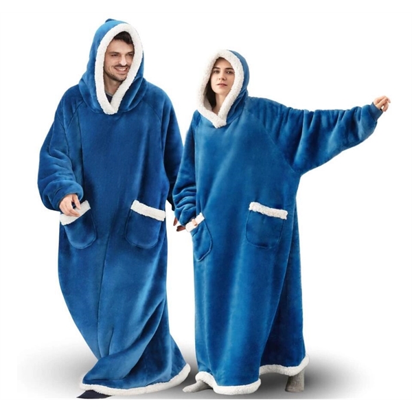 Oversized  Wearable Blanket Hoodie for Women Men - Oversized  Wearable Blanket Hoodie for Women Men - Image 2 of 7