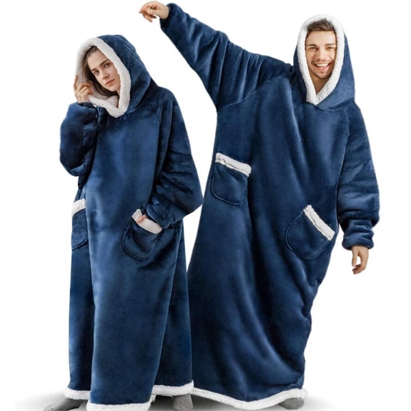 Oversized  Wearable Blanket Hoodie for Women Men - Oversized  Wearable Blanket Hoodie for Women Men - Image 3 of 7