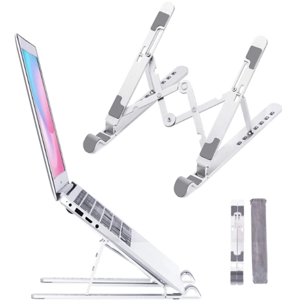 Adjustable Portable Aluminum Notebook Laptop Stand Bracket - Adjustable Portable Aluminum Notebook Laptop Stand Bracket - Image 0 of 5