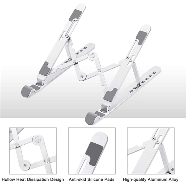 Adjustable Portable Aluminum Notebook Laptop Stand Bracket - Adjustable Portable Aluminum Notebook Laptop Stand Bracket - Image 1 of 5