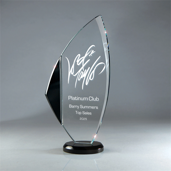 Black Crystal Award with Clear Glass - Black Crystal Award with Clear Glass - Image 0 of 0