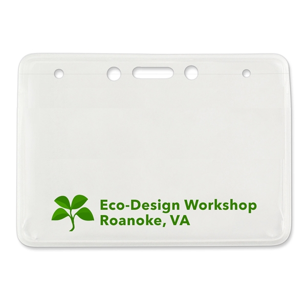 Horizontal Economy Grade Event-Size Vinyl Badge Holders - Horizontal Economy Grade Event-Size Vinyl Badge Holders - Image 2 of 2