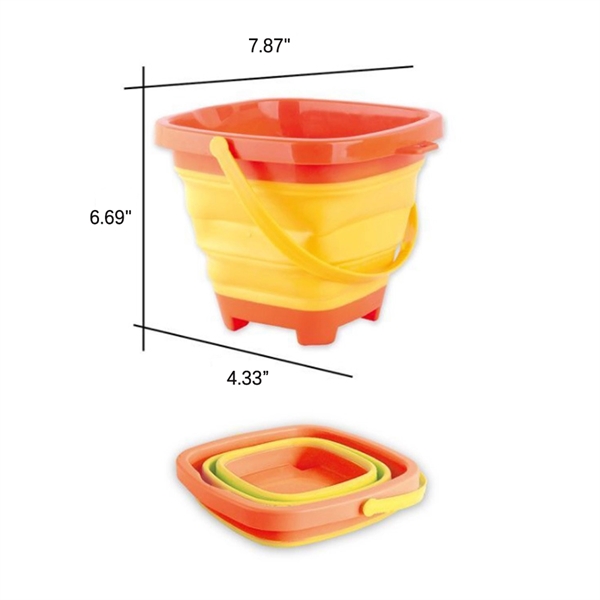 Folding silicone beach bucket - Folding silicone beach bucket - Image 0 of 1