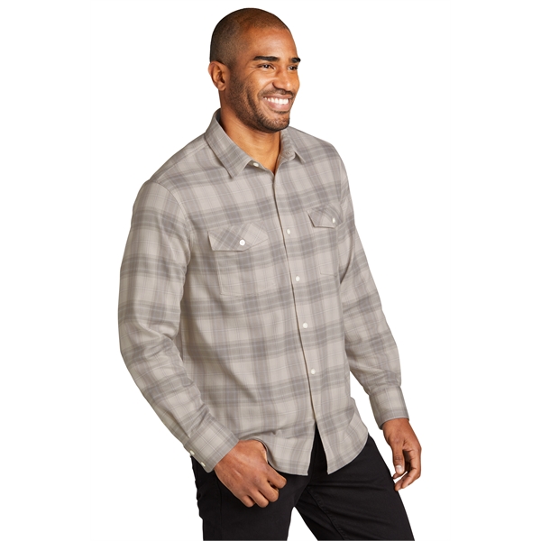 Port Authority Long Sleeve Ombre Plaid Shirt - Port Authority Long Sleeve Ombre Plaid Shirt - Image 12 of 12