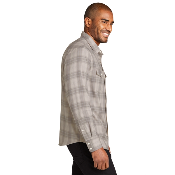 Port Authority Long Sleeve Ombre Plaid Shirt - Port Authority Long Sleeve Ombre Plaid Shirt - Image 3 of 12