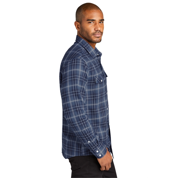 Port Authority Long Sleeve Ombre Plaid Shirt - Port Authority Long Sleeve Ombre Plaid Shirt - Image 7 of 12