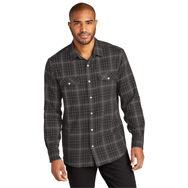 Port Authority Long Sleeve Ombre Plaid Shirt - Port Authority Long Sleeve Ombre Plaid Shirt - Image 10 of 12