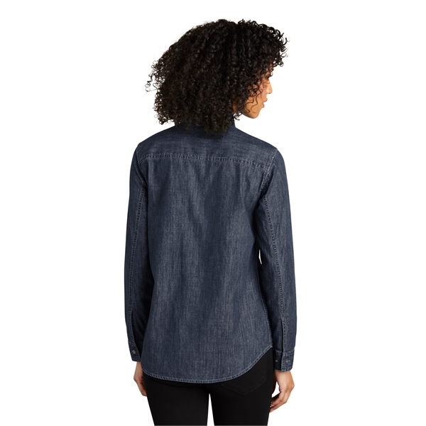 Port Authority Ladies Long Sleeve Perfect Denim Shirt 5.4 oz - Port Authority Ladies Long Sleeve Perfect Denim Shirt 5.4 oz - Image 2 of 9