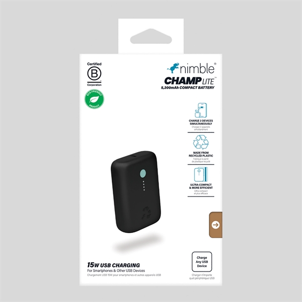 Nimble Champ Lite Portable Charge 5K - 5,200mAh - Nimble Champ Lite Portable Charge 5K - 5,200mAh - Image 10 of 19