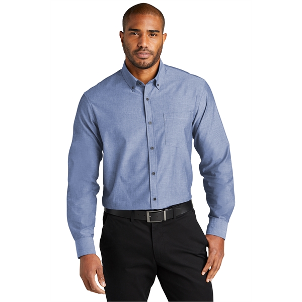 Port Authority Long Sleeve Chambray Easy Care Shirts 2.9 oz. - Port Authority Long Sleeve Chambray Easy Care Shirts 2.9 oz. - Image 2 of 12