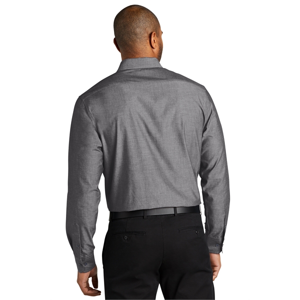 Port Authority Long Sleeve Chambray Easy Care Shirts 2.9 oz. - Port Authority Long Sleeve Chambray Easy Care Shirts 2.9 oz. - Image 4 of 12
