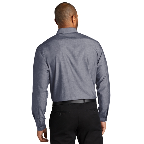 Port Authority Long Sleeve Chambray Easy Care Shirts 2.9 oz. - Port Authority Long Sleeve Chambray Easy Care Shirts 2.9 oz. - Image 8 of 12
