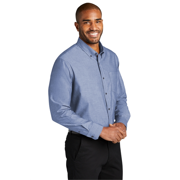 Port Authority Long Sleeve Chambray Easy Care Shirts 2.9 oz. - Port Authority Long Sleeve Chambray Easy Care Shirts 2.9 oz. - Image 11 of 12
