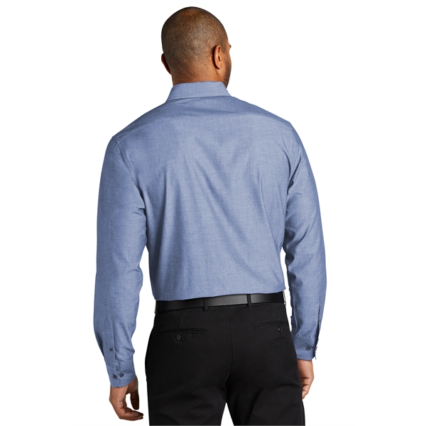 Port Authority Long Sleeve Chambray Easy Care Shirts 2.9 oz. - Port Authority Long Sleeve Chambray Easy Care Shirts 2.9 oz. - Image 12 of 12