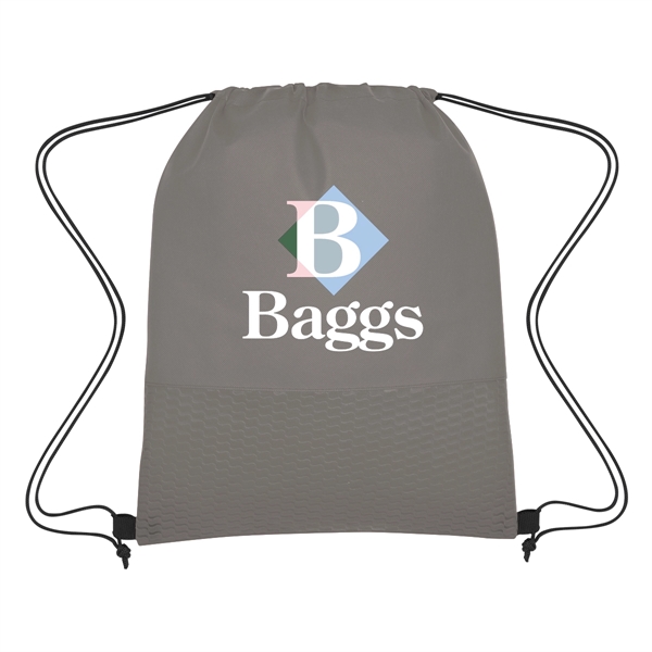 Wave Design Non-Woven Drawstring Bag - Wave Design Non-Woven Drawstring Bag - Image 8 of 24