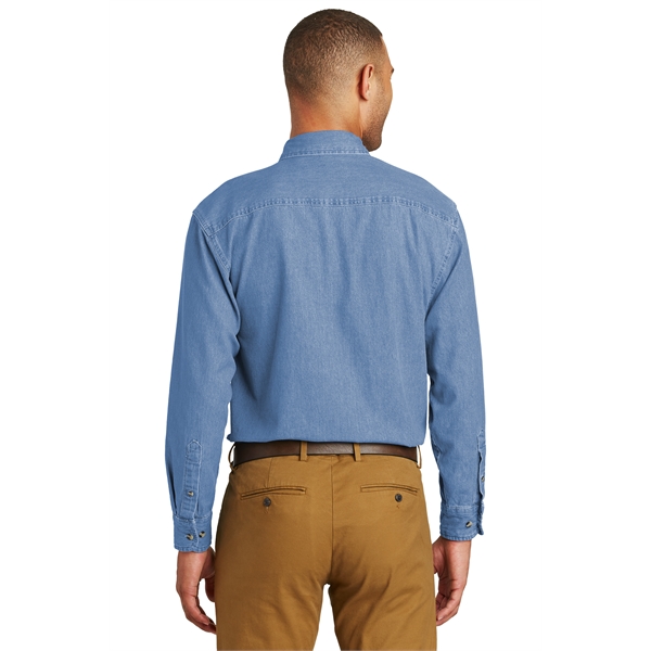Port & Company Long Sleeve Value Denim Shirts w/ 6.5 oz. - Port & Company Long Sleeve Value Denim Shirts w/ 6.5 oz. - Image 1 of 7