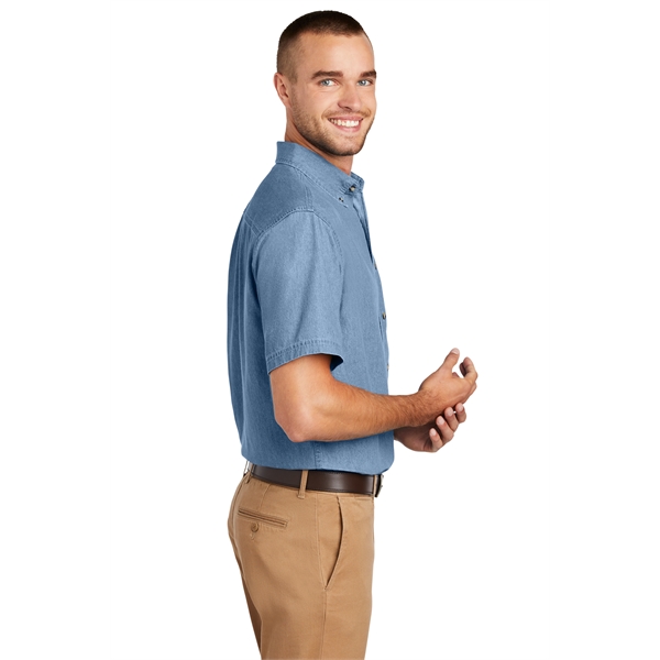 Port & Company - Short Sleeve Value Denim Shirts w/ 6.5 oz. - Port & Company - Short Sleeve Value Denim Shirts w/ 6.5 oz. - Image 4 of 8