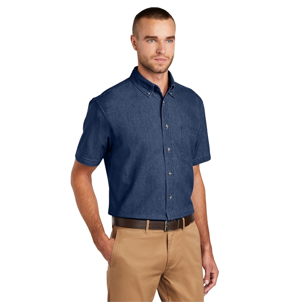 Port & Company - Short Sleeve Value Denim Shirts w/ 6.5 oz. - Port & Company - Short Sleeve Value Denim Shirts w/ 6.5 oz. - Image 5 of 8