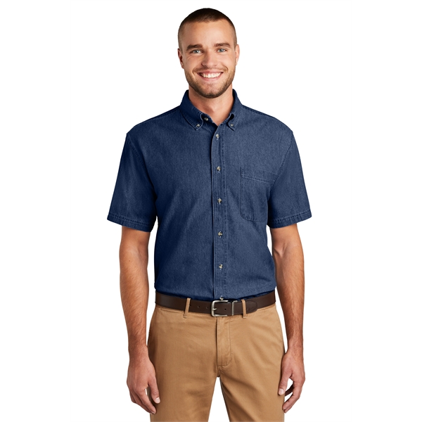 Port & Company - Short Sleeve Value Denim Shirts w/ 6.5 oz. - Port & Company - Short Sleeve Value Denim Shirts w/ 6.5 oz. - Image 7 of 8