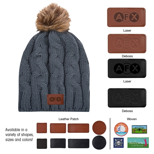 Cameron Cable Knit Pom Beanie - Cameron Cable Knit Pom Beanie - Image 8 of 9