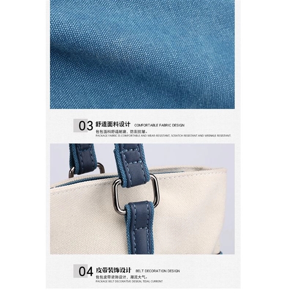 Women Tote Canvas BigCapacity Daily Shoulder bag - Women Tote Canvas BigCapacity Daily Shoulder bag - Image 4 of 18