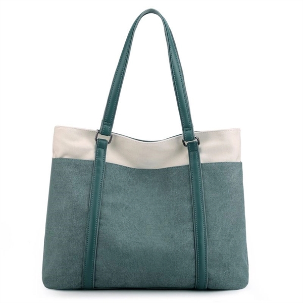 Women Tote Canvas BigCapacity Daily Shoulder bag - Women Tote Canvas BigCapacity Daily Shoulder bag - Image 11 of 18