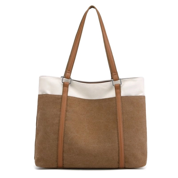 Women Tote Canvas BigCapacity Daily Shoulder bag - Women Tote Canvas BigCapacity Daily Shoulder bag - Image 16 of 18