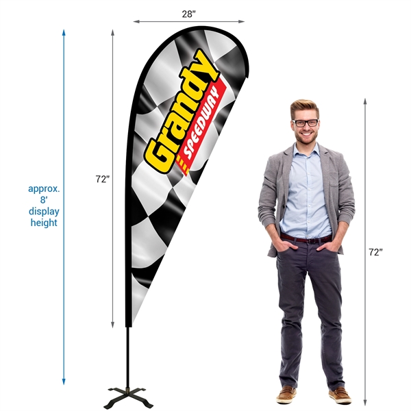 6' Portable Single Reverse Teardrop Kit with Cross Base - 6' Portable Single Reverse Teardrop Kit with Cross Base - Image 5 of 12