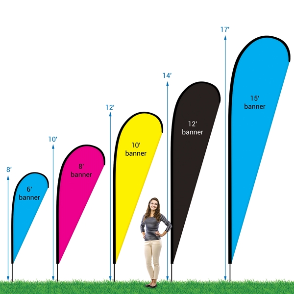 6' Portable Single Reverse Teardrop Kit with Cross Base - 6' Portable Single Reverse Teardrop Kit with Cross Base - Image 6 of 12