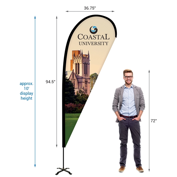 8' Portable Single Reverse Teardrop Kit with Cross Base - 8' Portable Single Reverse Teardrop Kit with Cross Base - Image 5 of 12