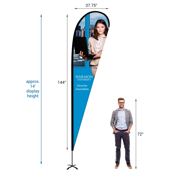 12' Portable Single Reverse Teardrop Kit with Cross Base - 12' Portable Single Reverse Teardrop Kit with Cross Base - Image 7 of 14