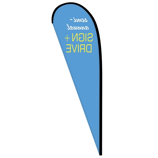 10' Digitally Printed Single Reverse Teardrop Banner - 10' Digitally Printed Single Reverse Teardrop Banner - Image 1 of 9