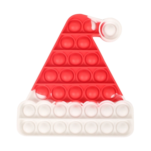 Santa Hat Pop It Fidget Toy - Optional Full-Color - Santa Hat Pop It Fidget Toy - Optional Full-Color - Image 2 of 3