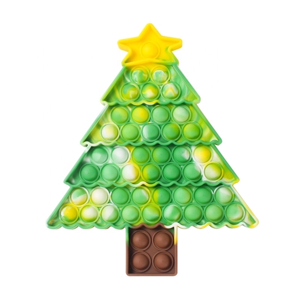 Christmas Tree Pop It Fidget Toy - Optional Full-Color - Christmas Tree Pop It Fidget Toy - Optional Full-Color - Image 2 of 4