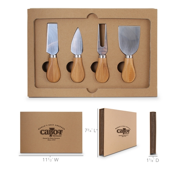 5-Pc Cheese Knife Set with Cardboard Gift Box - 5-Pc Cheese Knife Set with Cardboard Gift Box - Image 3 of 3