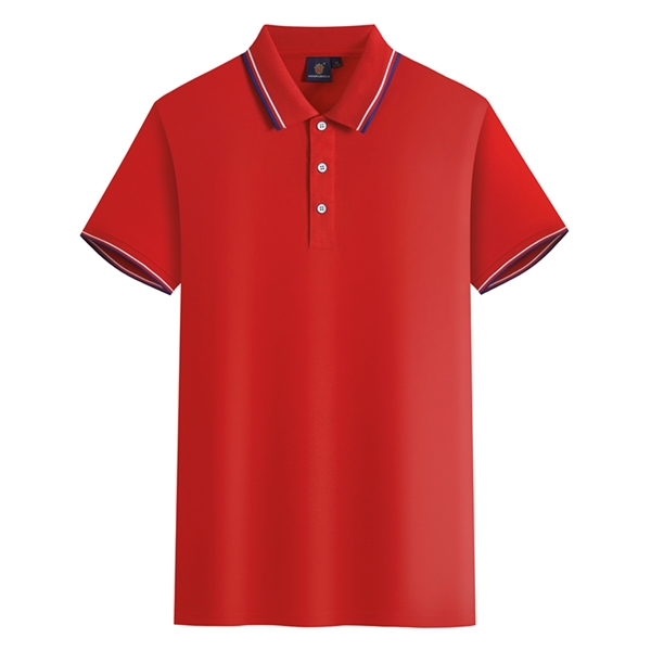 Custom Logo Short Sleeves Polo Shirts - Custom Logo Short Sleeves Polo Shirts - Image 2 of 3