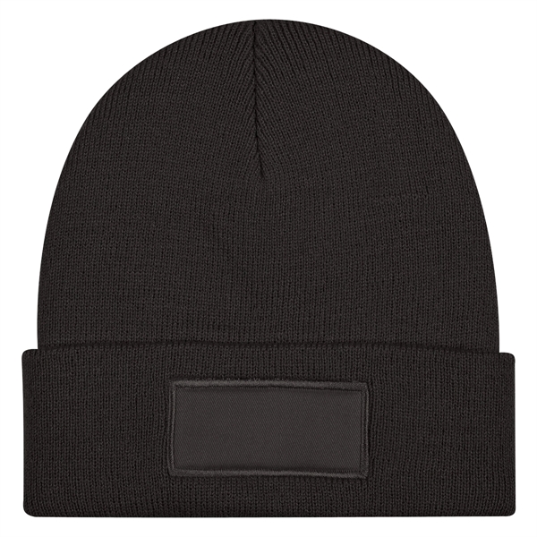 Patch Knit Beanie With Cuff - Patch Knit Beanie With Cuff - Image 15 of 16