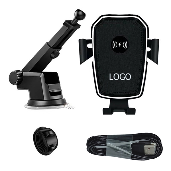 10W Wireless Charging Auto Clamping Car Charger Phone Mount - 10W Wireless Charging Auto Clamping Car Charger Phone Mount - Image 0 of 2