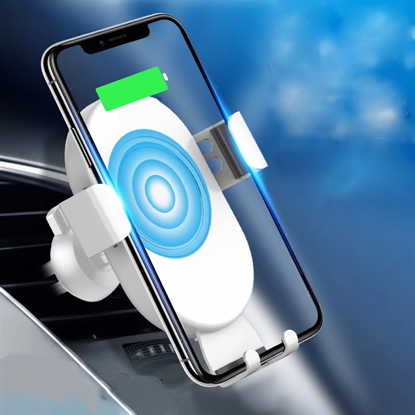 Wireless Car Charger 10W Qi Fast Charging Phone Holder - Wireless Car Charger 10W Qi Fast Charging Phone Holder - Image 1 of 2