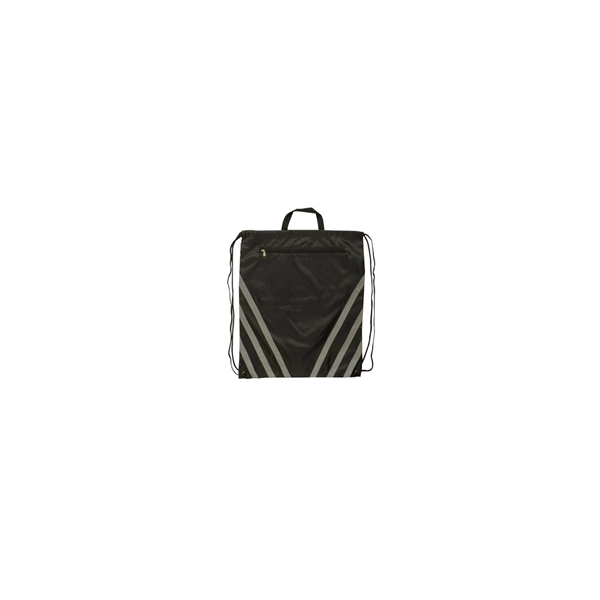 Twilight Reflective Polyester Drawstring Backpack - Twilight Reflective Polyester Drawstring Backpack - Image 1 of 1