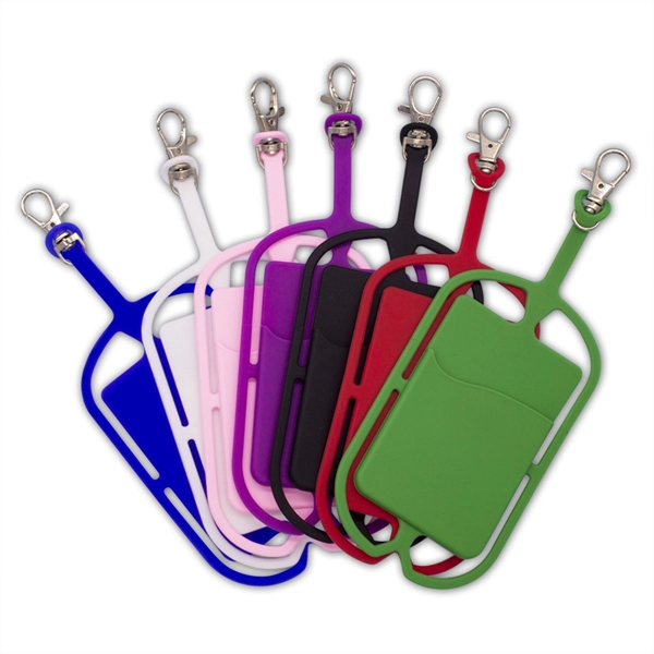 Silicone Phone Lanyard with Card Holder - Silicone Phone Lanyard with Card Holder - Image 6 of 6