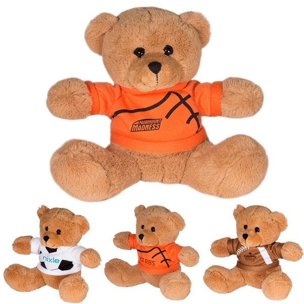7" GameTime® Plush Bear - 7" GameTime® Plush Bear - Image 0 of 1